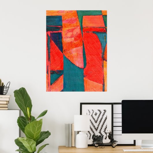 Enigma Colorful Abstract Art Poster (Thuiskantoor)