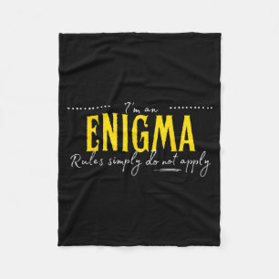 Enigma, de regels gelden gewoon niet fleece deken