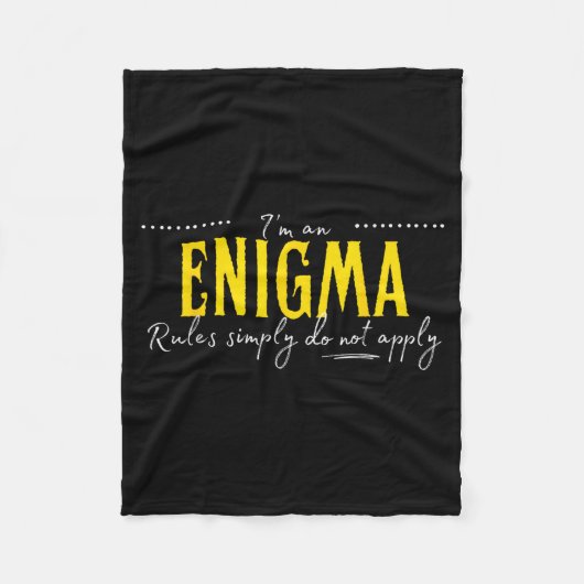 Enigma, de regels gelden gewoon niet fleece deken (Voorkant)