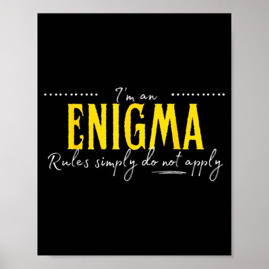 Enigma, de regels gelden gewoon niet poster (Voorkant)