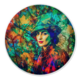 Enigma in de herfst keramische knop