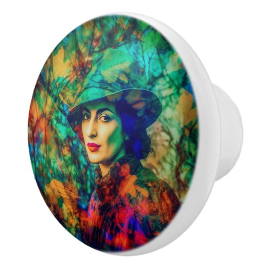 Enigma in de herfst keramische knop (Rechts)