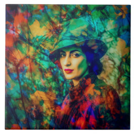 Enigma in de herfst tegeltje