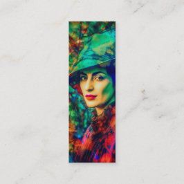 Enigma in het Herfst Bladwijzer Mini Visitekaartje