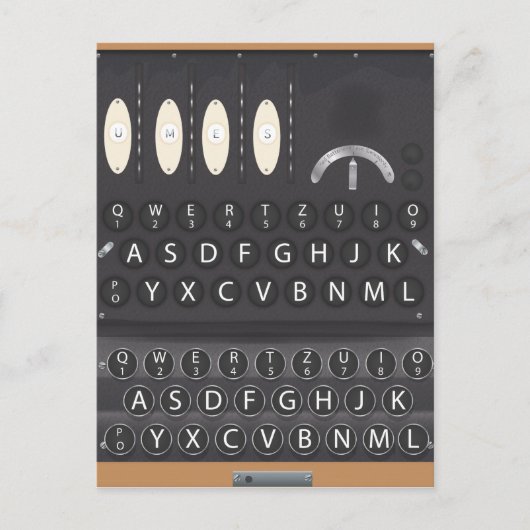 Enigma Machine Briefkaart (Voorkant)