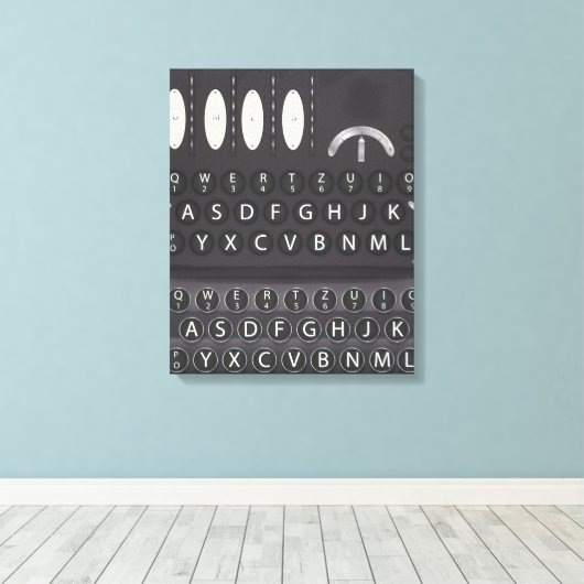 Enigma Machine Canvas Afdruk (Insitu (Houten vloer))