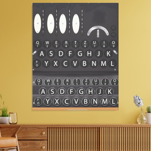 Enigma Machine Canvas Afdruk (Insitu (Woonkamer))