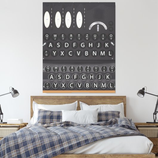 Enigma Machine Canvas Afdruk (Insitu (Slaapkamer))