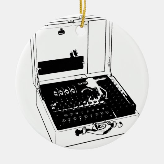 Enigma Machine Cryptography World War II Keramisch Ornament (Voorkant)