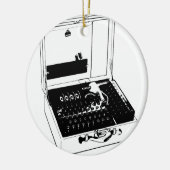 Enigma Machine Cryptography World War II Keramisch Ornament (Links)