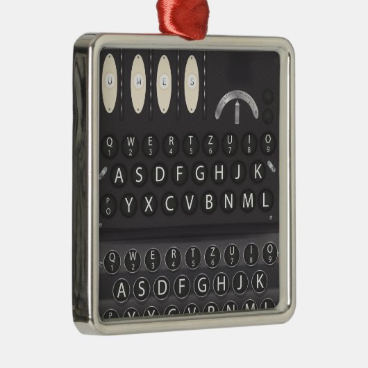 Enigma Machine Metalen Ornament (Rechts)