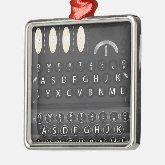 Enigma Machine Metalen Ornament (Links)