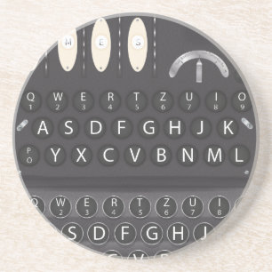 Enigma Machine Zandsteen Onderzetter