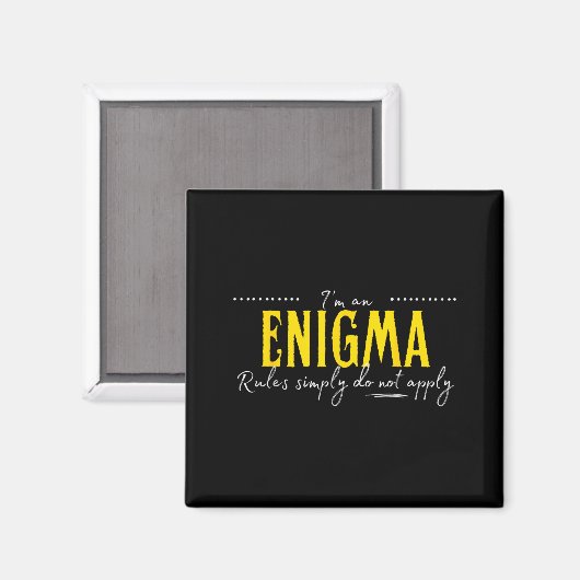Enigma, The Rules Simply Do Not Apply  Magneet (Voorkant / Achterkant)