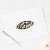 Enigma wwii code breaker logo ronde sticker (Envelop)