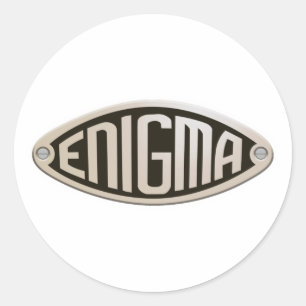 Enigma wwii code breaker logo ronde sticker
