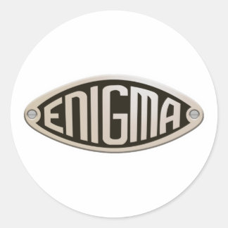 Enigma wwii code breaker logo ronde sticker