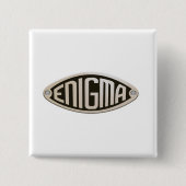 ENIGMA. WWII, CODE-BREAKERS, LOGO. VIERKANTE BUTTON 5,1 CM (Voorkant)