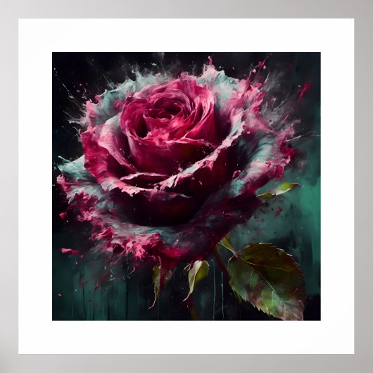 Enigmatic Baccara-Roos Poster (Voorkant)