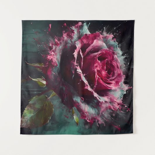 Enigmatic Baccara-Roos Wandkleed (Voorkant (horizontaal))