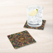 Enigmatic Blue "Aztec Dream" Drink Coasters Kartonnen Onderzetters (Insitu)