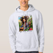 Enigmatic Dreadlocked Man Franse Terry Hoodie (Voorkant)
