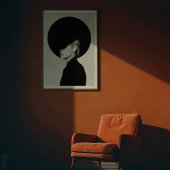 Enigmatic Elegance: zijprofiel oversized Pet Poster