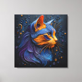Enigmatic Feline Glance - AI-Creëer Canvas Afdruk (Voorkant)