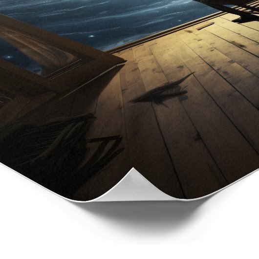 Enigmatic Flight: Surrealistisch Poster van een Fl (Hoek)