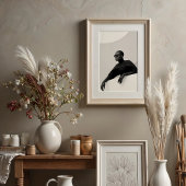 Enigmatic Muse: monochrome futuristische Mode Poster