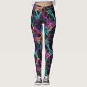 Enigmatic Neon Filament Webdesign Leggings (Voorkant)