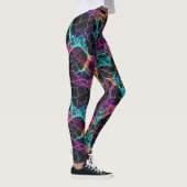Enigmatic Neon Filament Webdesign Leggings (Rechts)