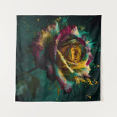 Enigmatic Yellow Green Baccara Roos Wandkleed (Voorkant (horizontaal))