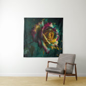 Enigmatic Yellow Green Baccara Roos Wandkleed (In Situ (horizontaal))