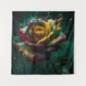 Enigmatic Yellow Green Baccara Roos Wandkleed (Voorkant)