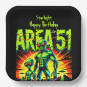 Enigmatische aliens verschijnen in de buurt van Ar Papieren Bordje (Voorkant)