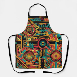 Enigmatische Cyaan "Aztec Dream" Cocina Schort