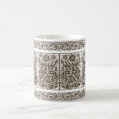 Enigmatische gravure: majestueuze reuzenherten koffiemok (Center)