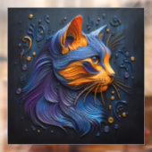 Enigmatische katachtige blik raamsticker (Vel 2)