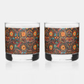 Enigmatische kobalt "Tijdloze voorouderlijke afdru Whisky Glas (Achterkant)