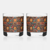 Enigmatische kobalt "Tijdloze voorouderlijke afdru Whisky Glas (Links)