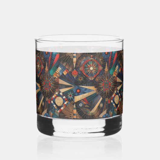 Enigmatische marine "Ancient Indigenous Chronicles Whisky Glas (Voorkant)
