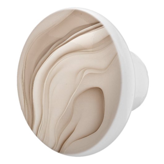 "Enigmatische Oase" | Beige Abstracte kunst Keramische Knop (Rechts)