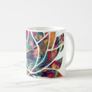 Enigmatische Oriental Lotus Flower Origineel Abstr Koffiemok