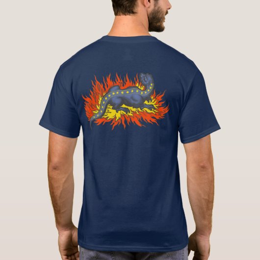 Enigmatische Salamander T-shirt (Achterkant)