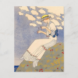Enigszins door George Barbier Briefkaart