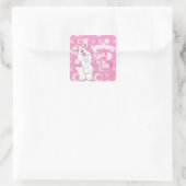 Enigszins houdt van je - paashaas vierkante sticker (Tas)