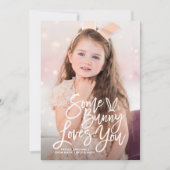 Enigszins liefje dat je fotopaastijd laat zien feestdagenkaart (Voorkant)
