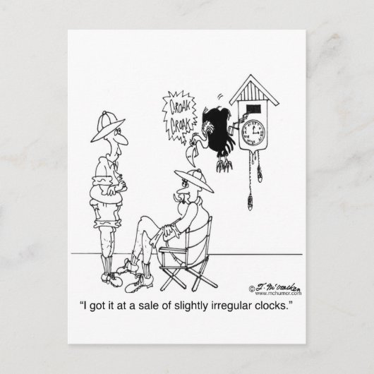 Enigszins onregelmatige Cuckoo-klok Briefkaart (Voorkant)