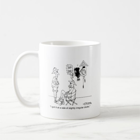 Enigszins onregelmatige Cuckoo-klok Koffiemok (Links)